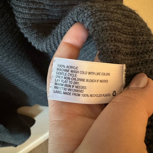 Ava & Vix plus size grey ribbed opened arm duster. Size 3x - Picture 4 of 4